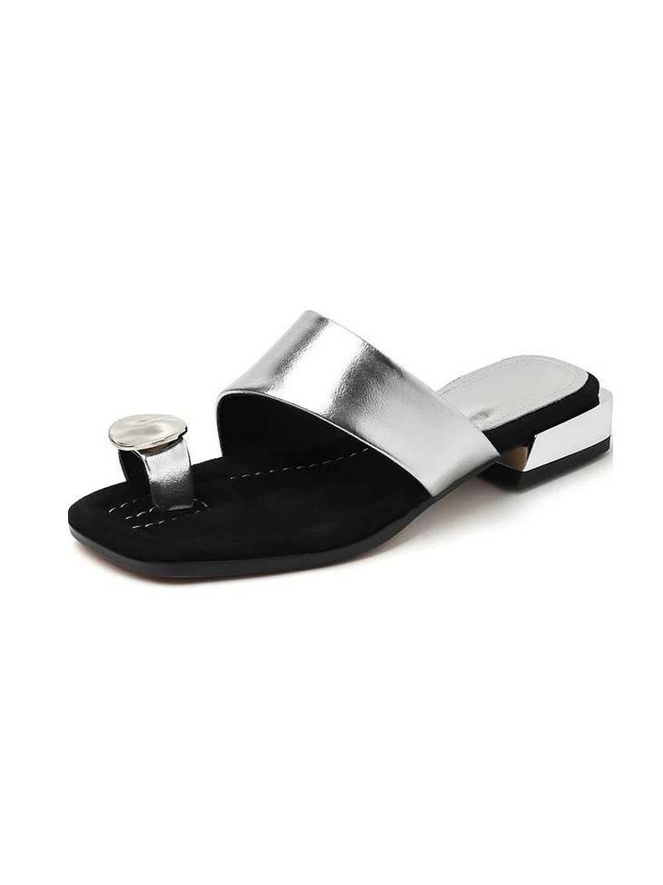 Minimalist Metal Decorative Slippers