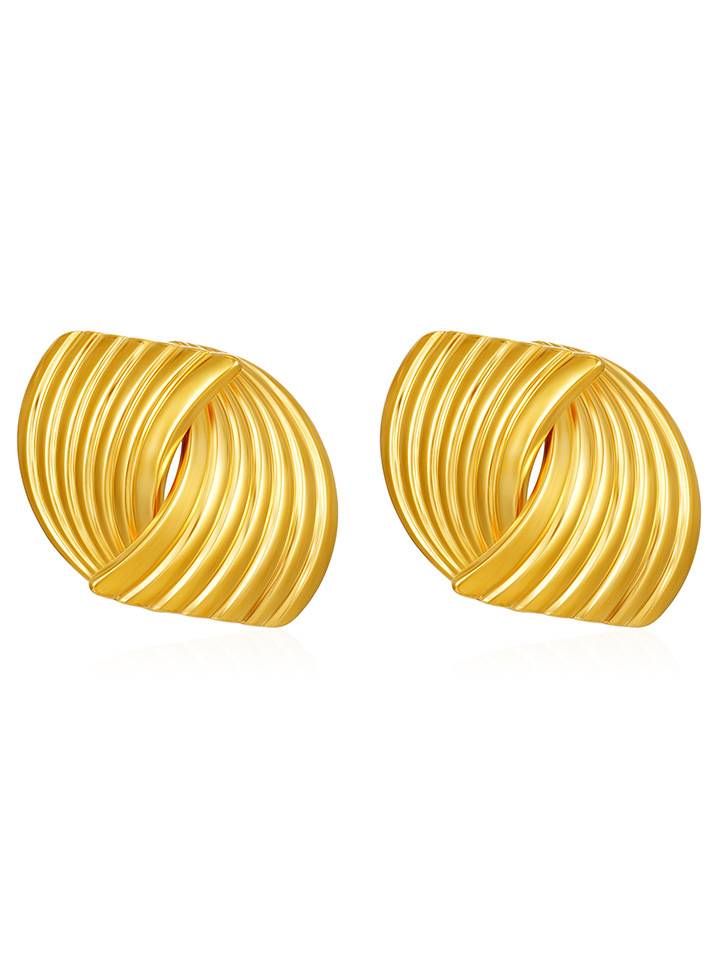 Minimalist Texture Interlaced Earrings