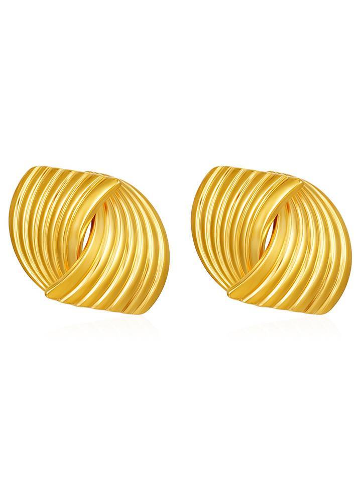 Minimalist Texture Interlaced Earrings