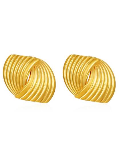 Minimalist Texture Interlaced Earrings