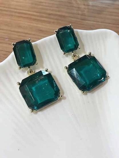 Square Crystal Earrings
