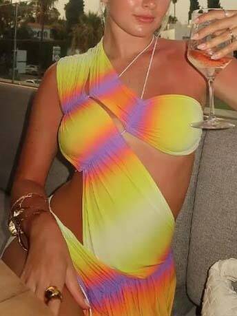 Gradient Cutout Dress