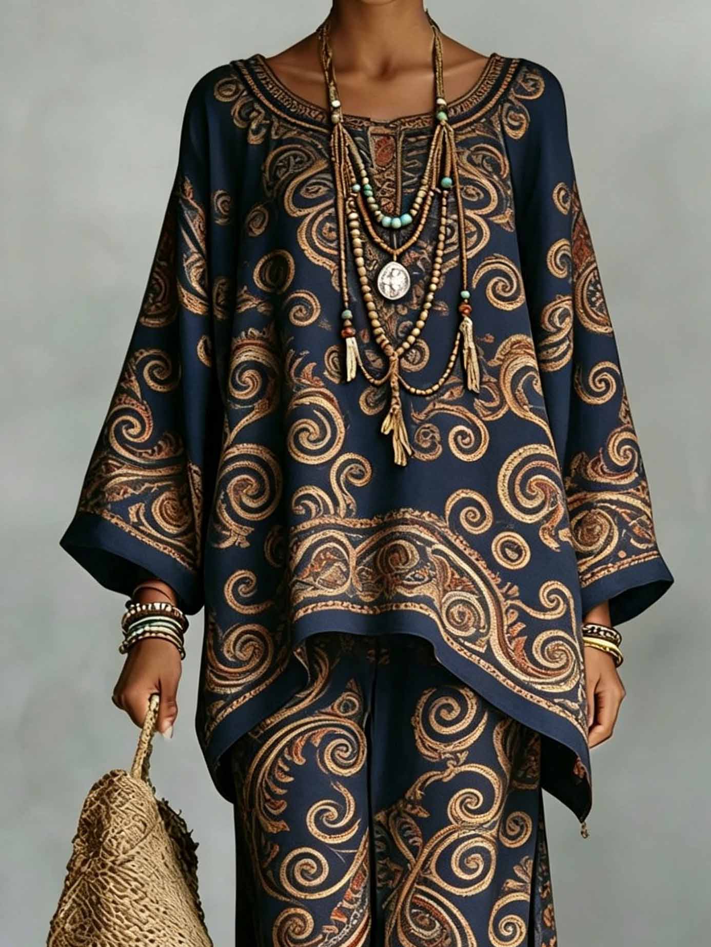 Unique Retro Bohemian Paisley Pattern Suit