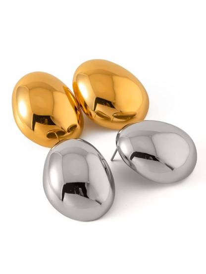 Oval Bean Earrings