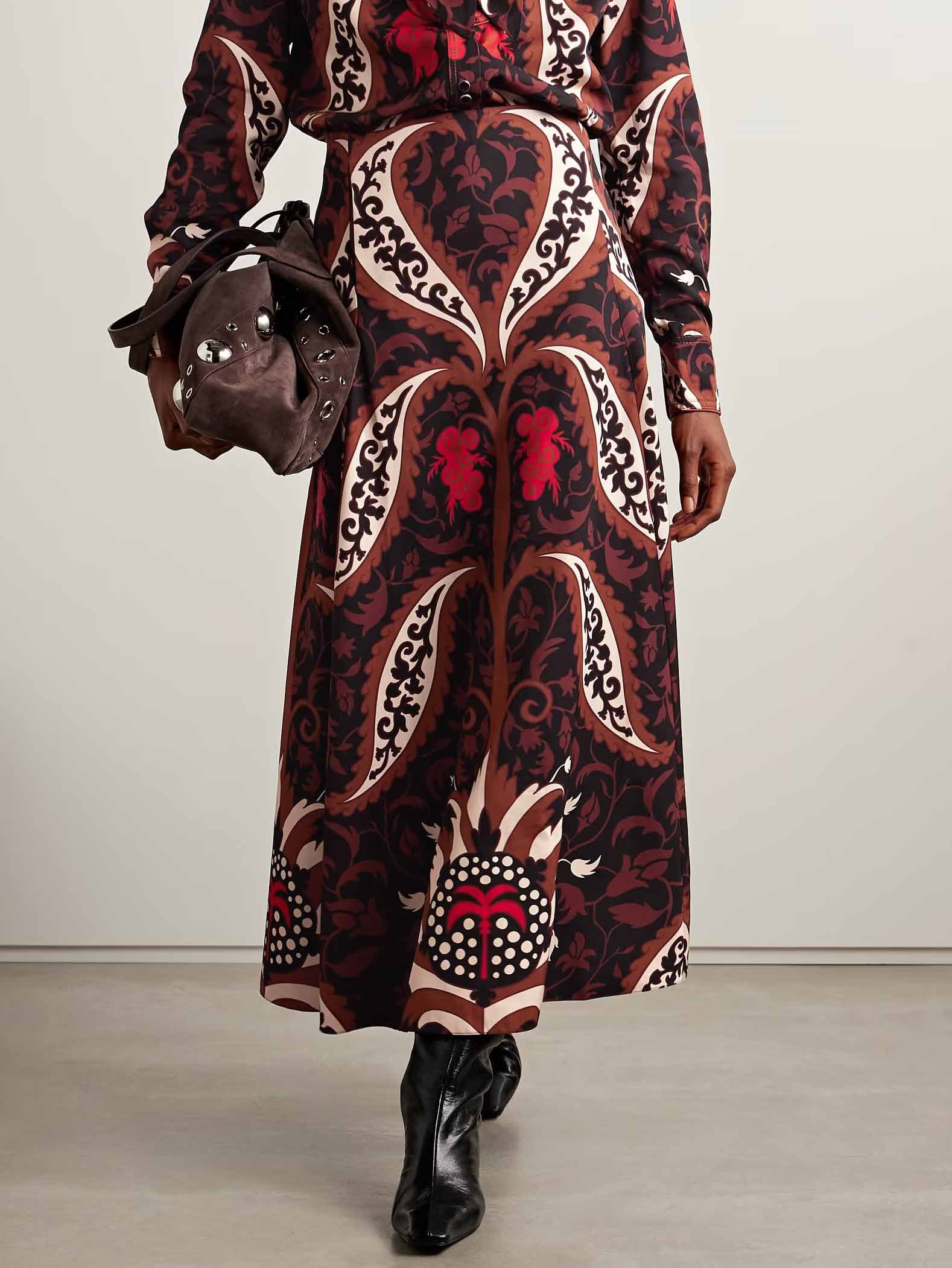 Retro Collar Printed Shirt