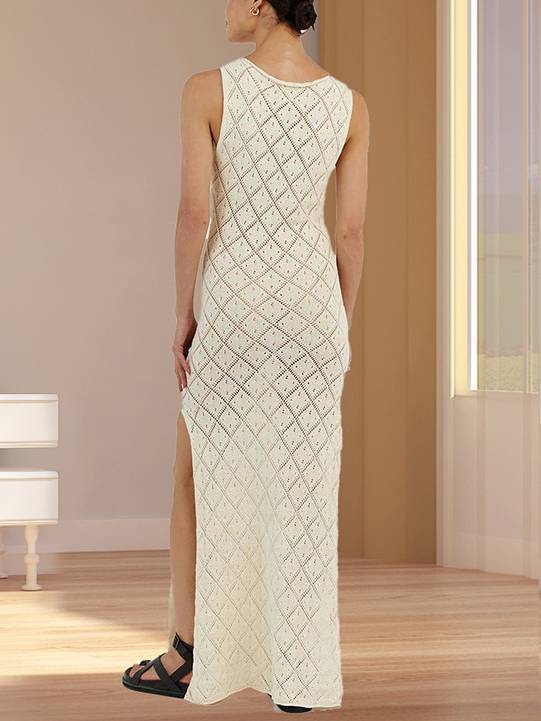 Crochet Knit Maxi Dress