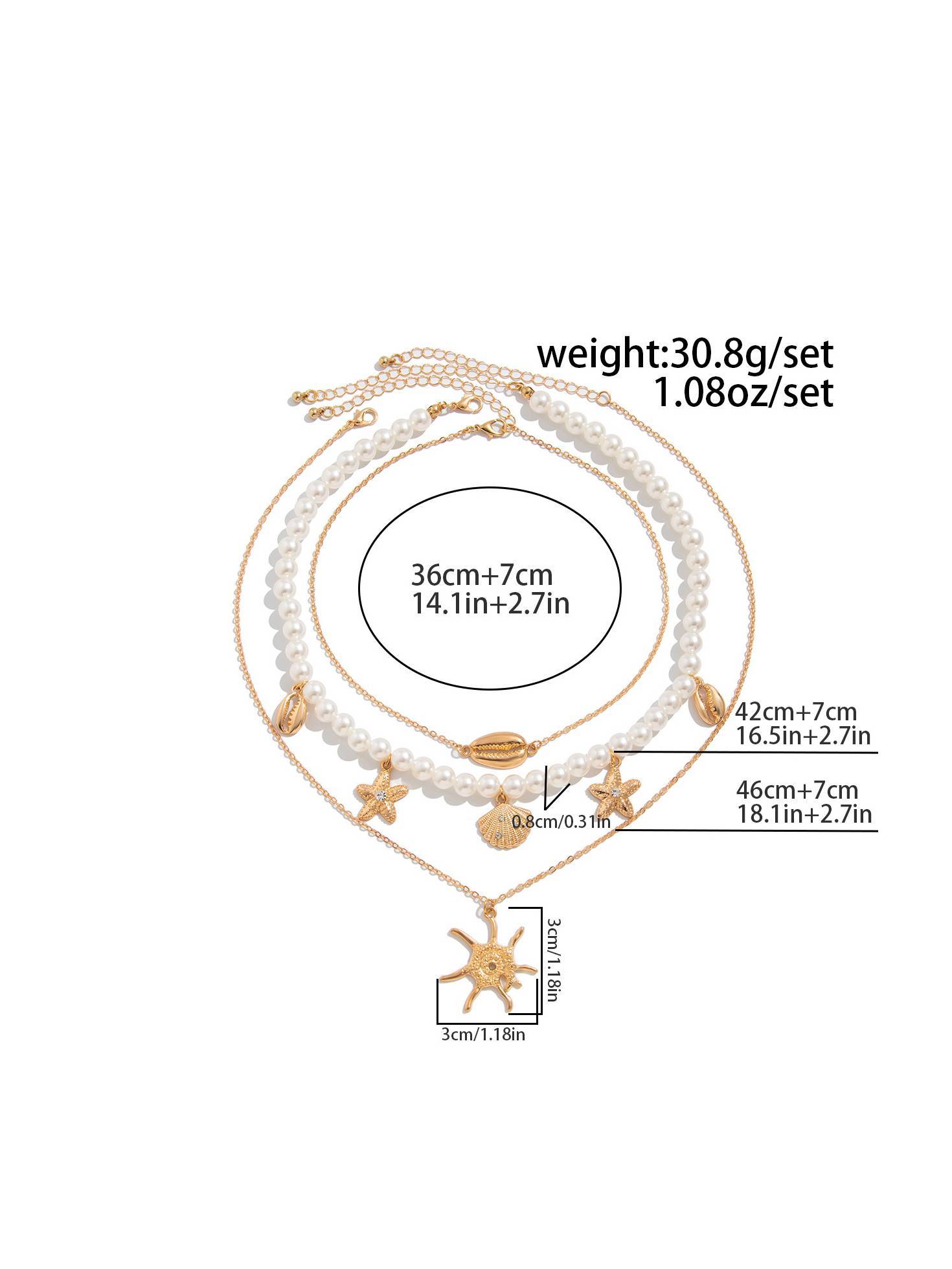 Pearl Shell Starfish Necklace