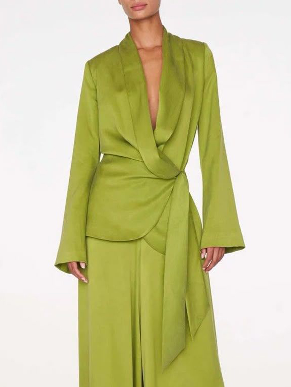 Exquisite Single-Breasted Tie-Down Blazer