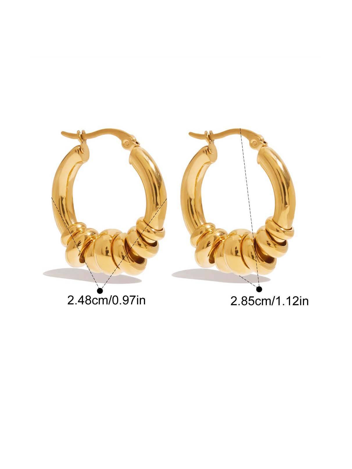 Minimalist Circle Two-Tone Earrings