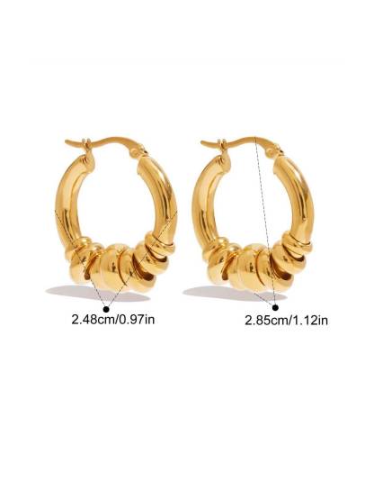 Minimalist Circle Two-Tone Earrings