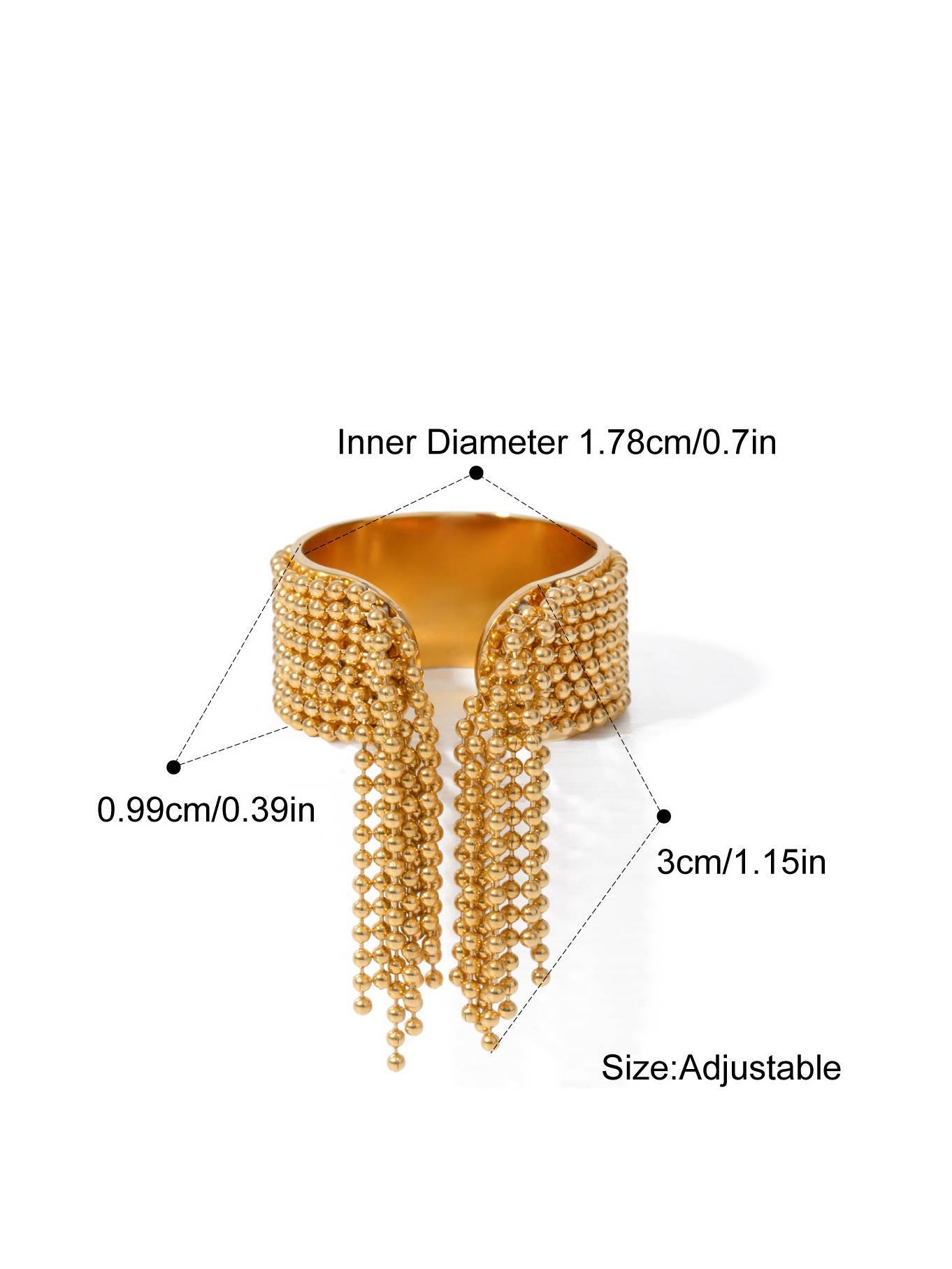 Light Luxury Tassel Ring