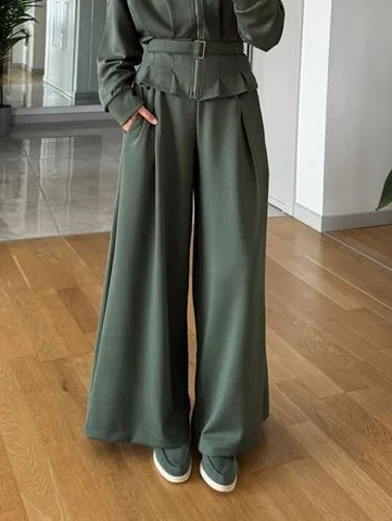 Casual Side-pocket Wide-leg Pants