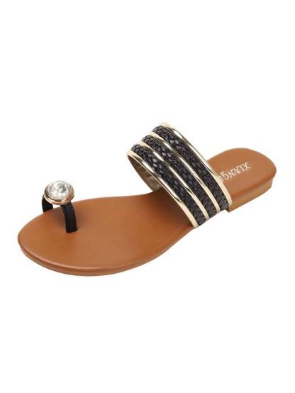 Rhinestone Flat Sandals