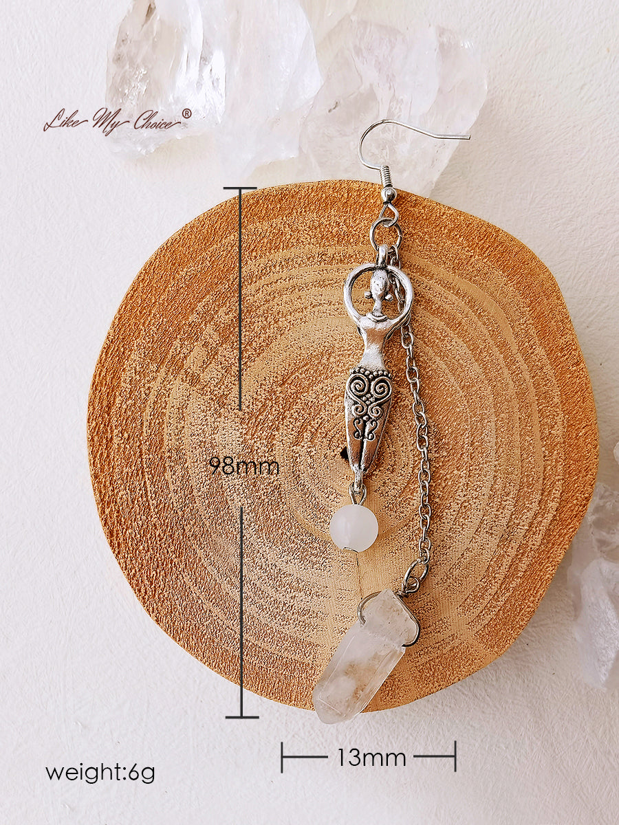 Goddess Reiki Energy Quartz Earrings-Likemychoice