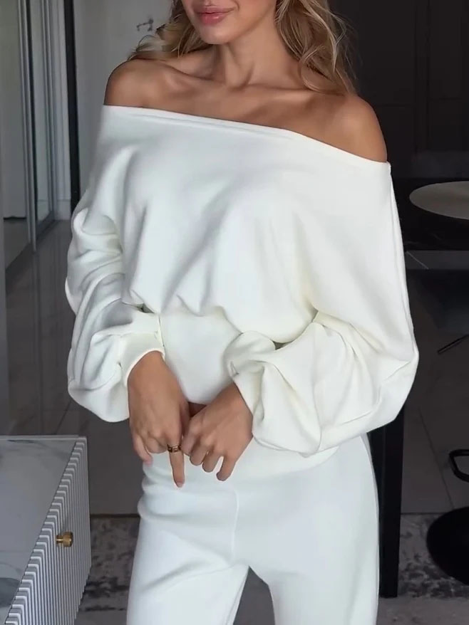 White Off-The-Shoulder Top