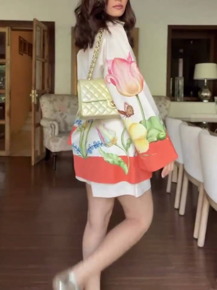 Unique Print Shirt And Shorts Suit