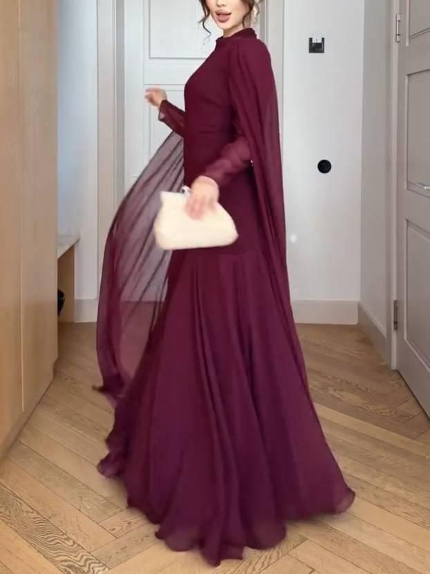 High Waist A- Line Skirt Maxi Dress