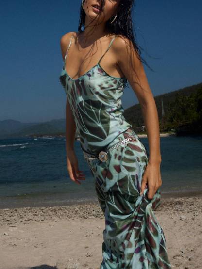 Unique Printed Maxi Dress