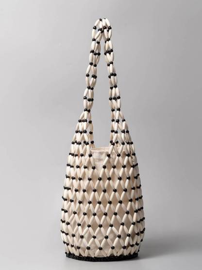 Hollow Woven Bucket Bag