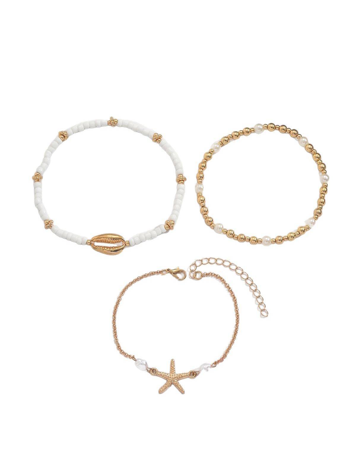 Shell And Starfish Element Anklet