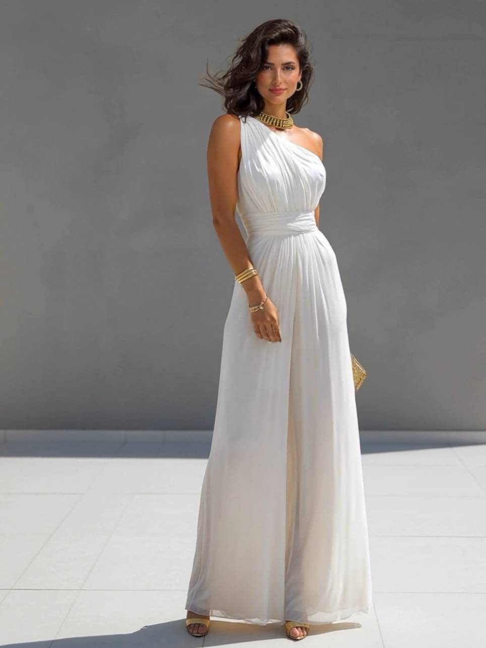 Minimalist Off-Shoulder Jumpsuit