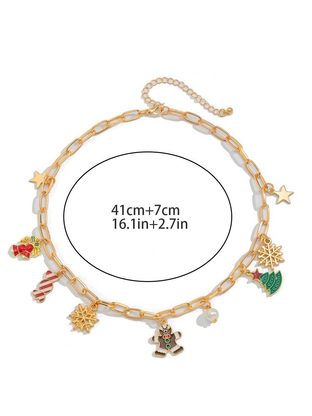 Christmas Snowman Candy Pendant Necklace