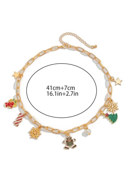 Christmas Snowman Candy Pendant Necklace