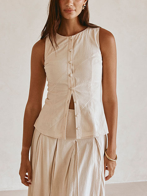 Casual Asymmetric Seam Patchwork Top