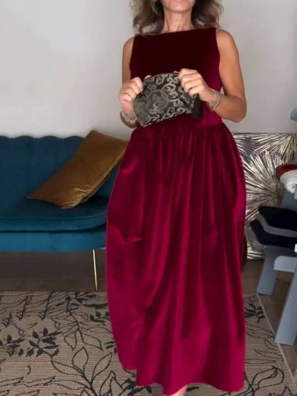 Velvet Backless Bow Midi Dress