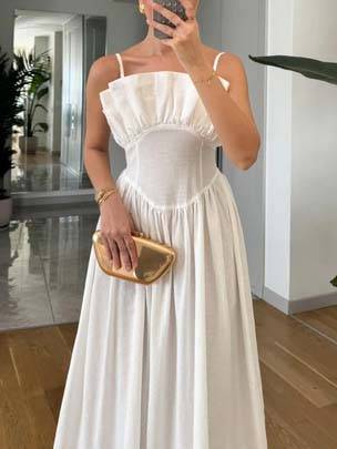 Vintage Tube Top Suspender Dress