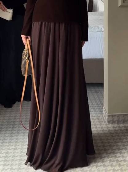 Vintage Velvet Shirt And Skirt Suit-Skirt