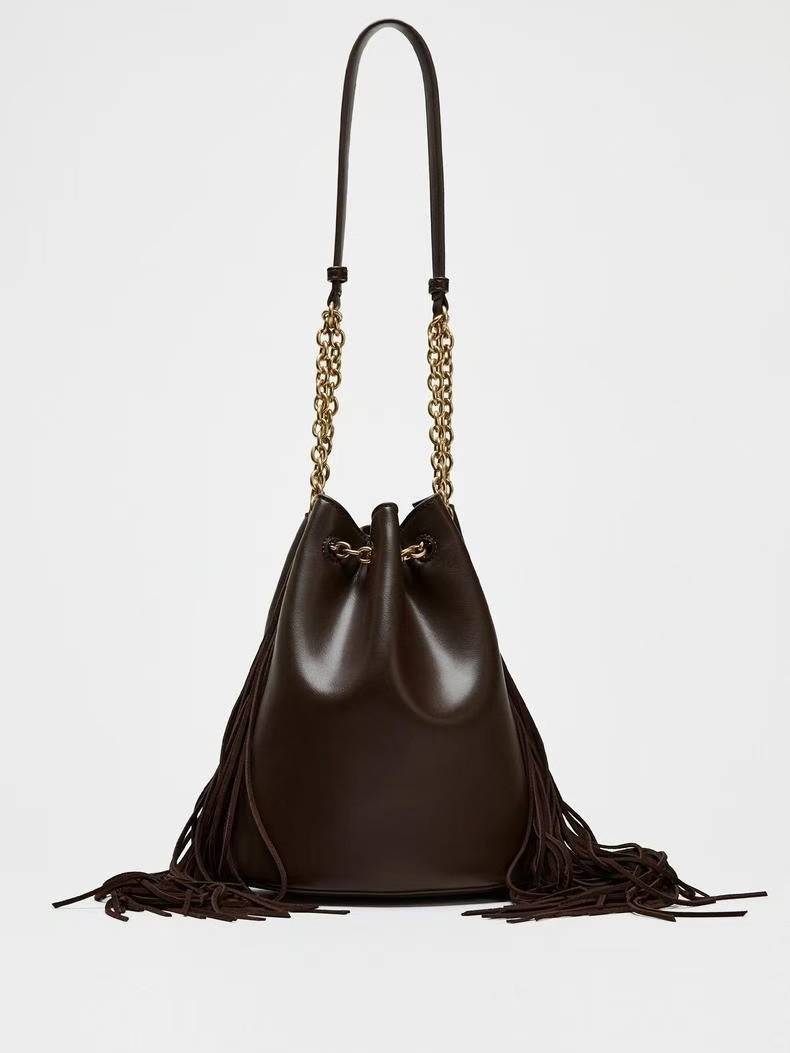 Tassel Design Bucket Bag Shoulder Bag