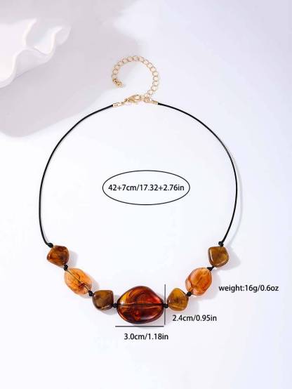 Vacation Style Stone Necklace