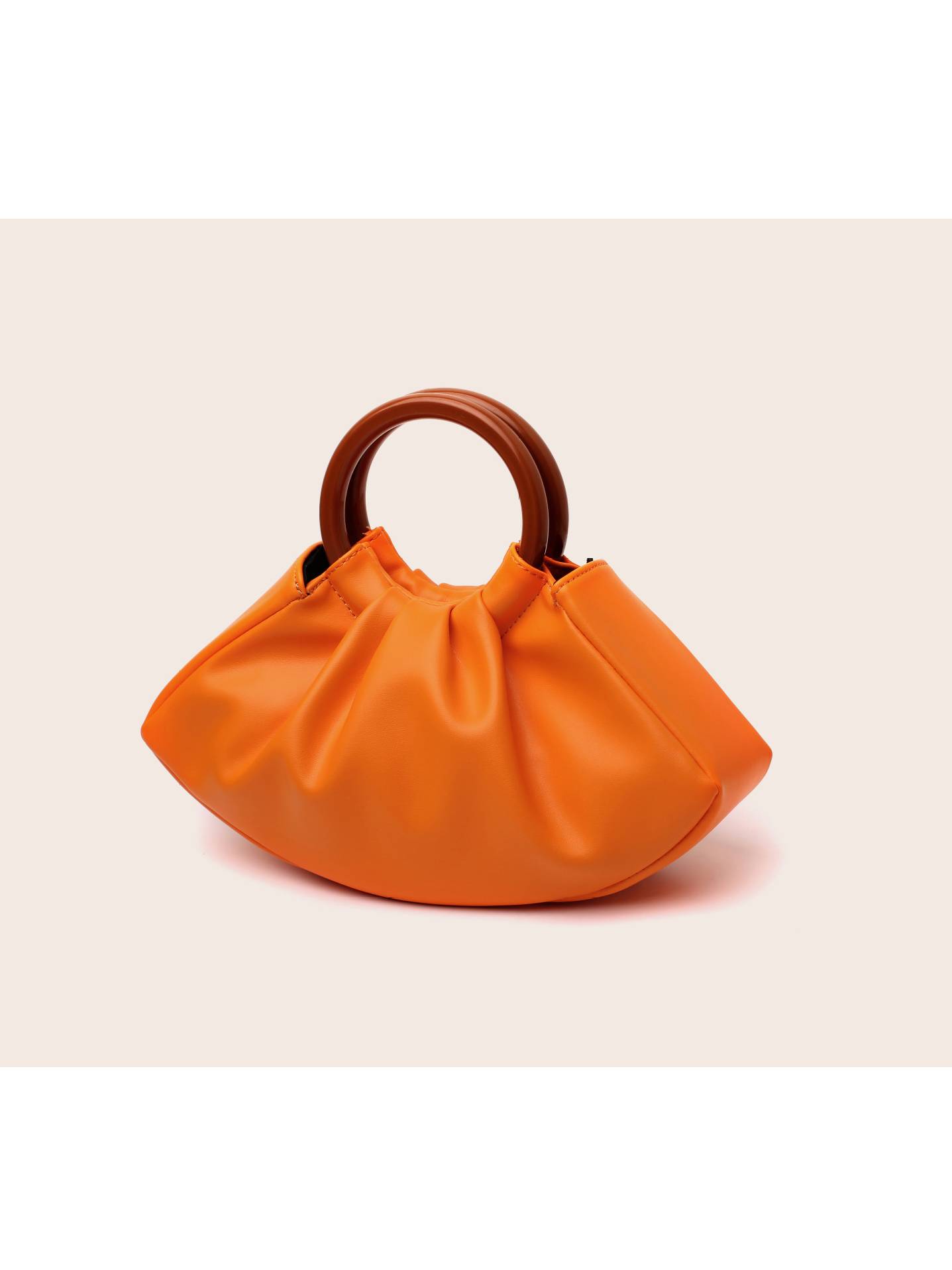Pleated Shell-shaped Handbag