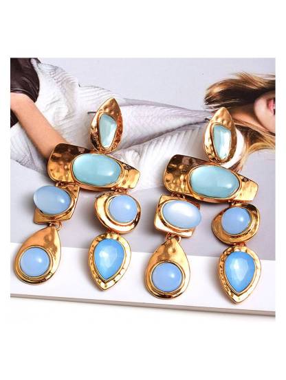 Water Drop Colored Rhinestone Earrings