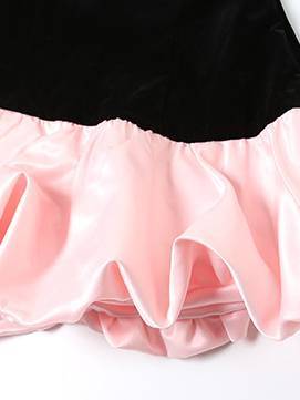 Velvet Tube Top With Bud Mini Dress