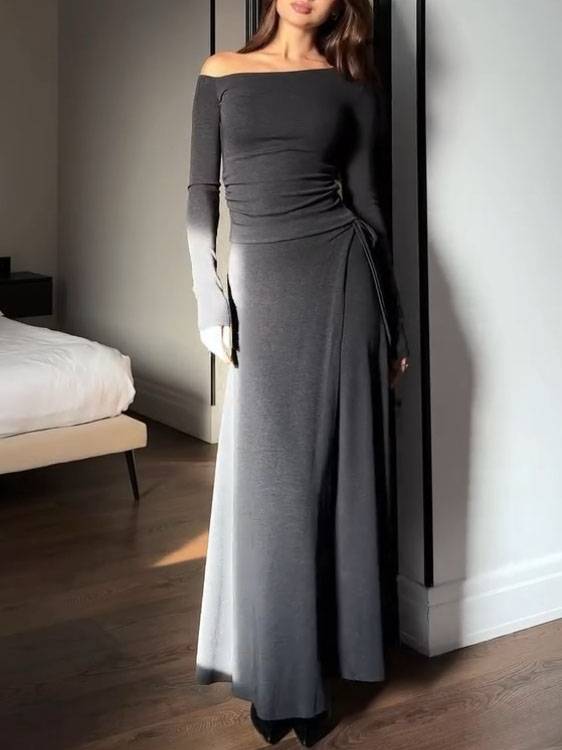 Off-Shoulder Top And Lace-Up Skirt Set