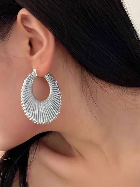 Minimalist Fan-shaped Earrings