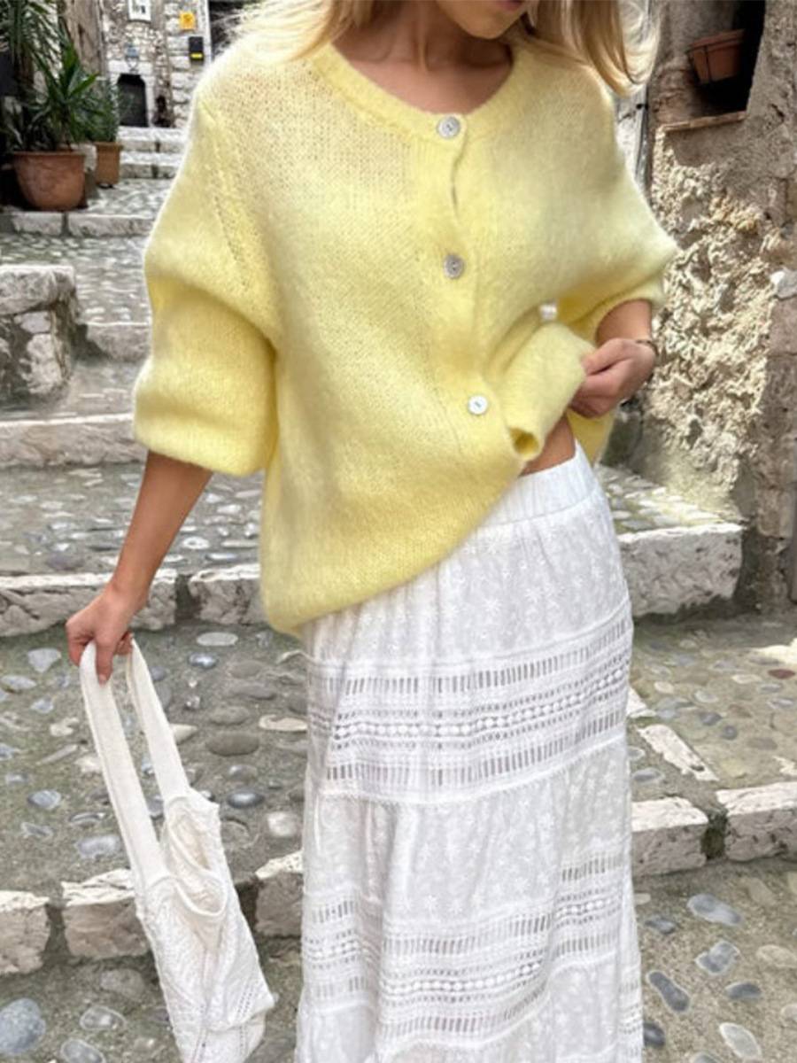 Candy Color Cardigan Knitwear