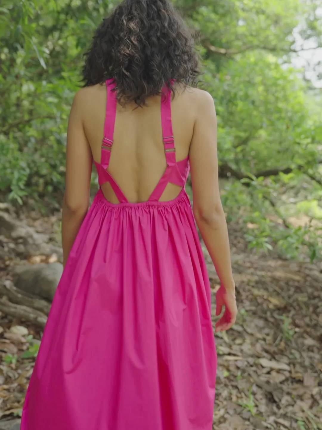 Vacation Style Backless Strap Dress