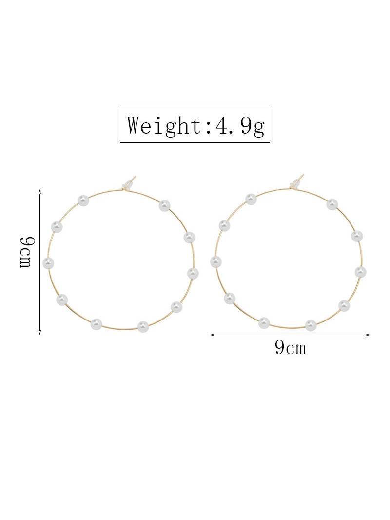 Pearl Circle Earrings