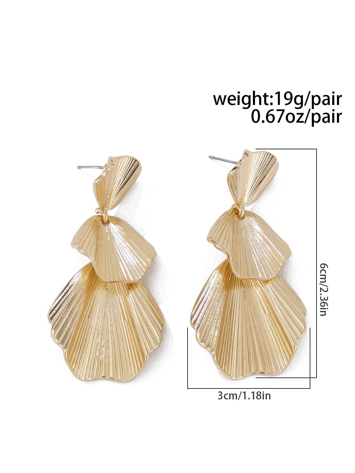 Multi-layer Ginkgo Leaf Earrings