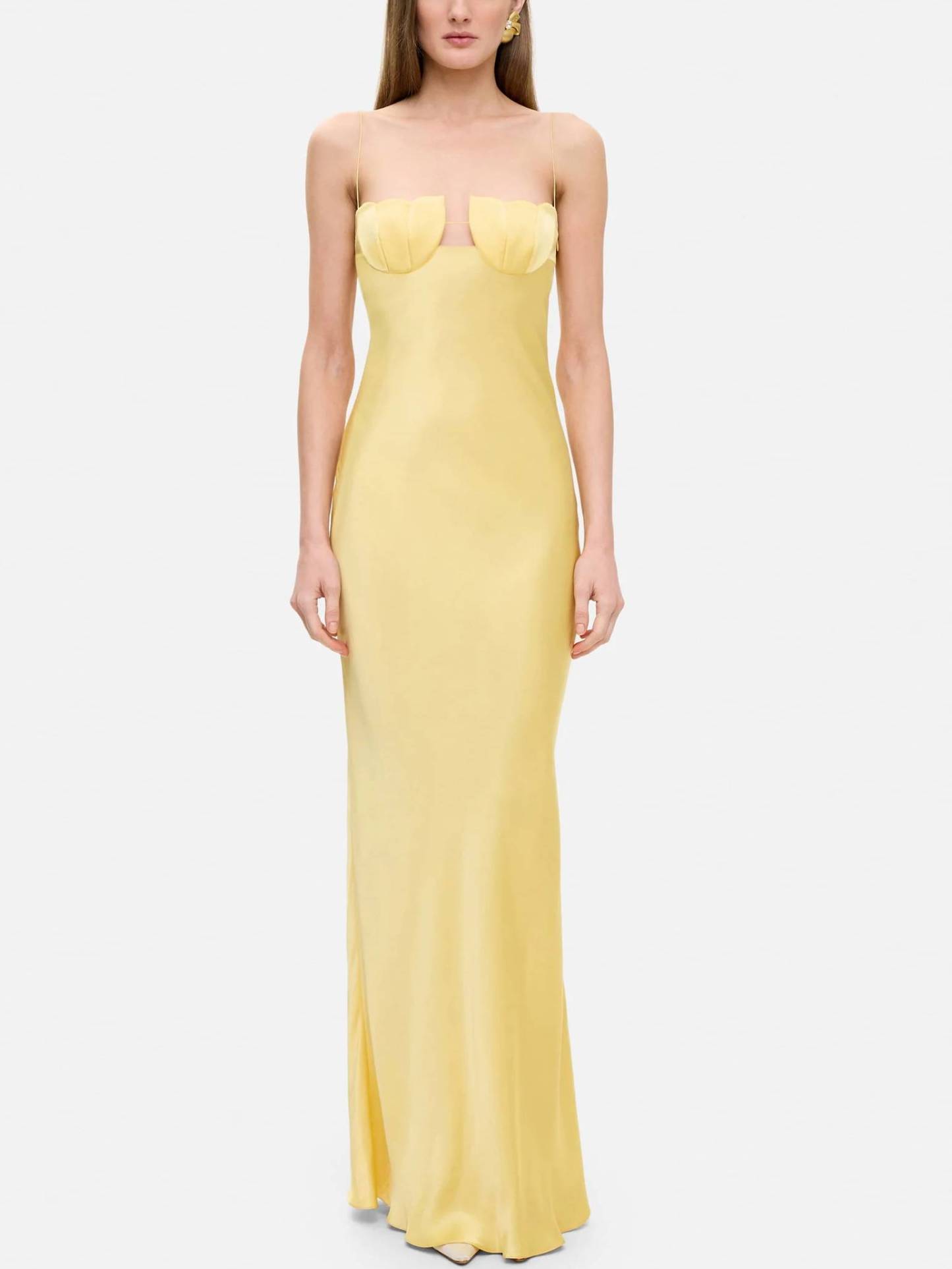 Hollow Suspender Maxi Dress