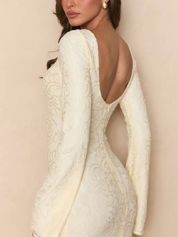 Lace Scarf Design Maxi Dress