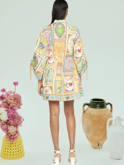 Unique Printed Mini Dress
