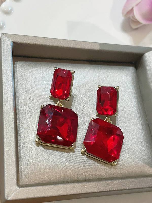 Square Crystal Earrings