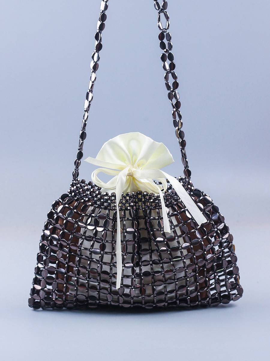 Hollow-out Woven Handbag Underarm Bag
