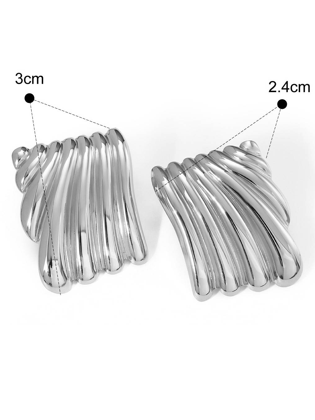 Shell Pattern Square Earrings