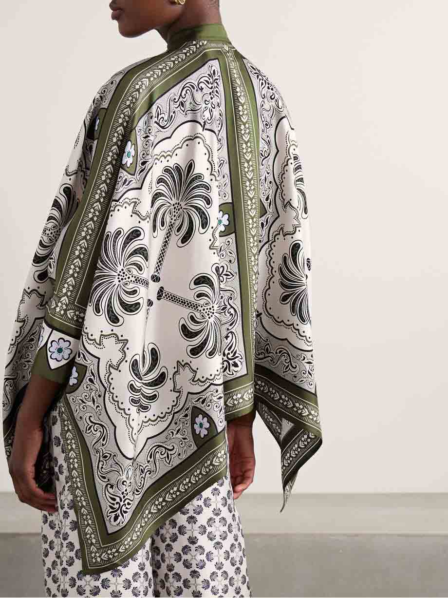 Unique Palm Tree Floral Single-breasted Super Loose Shirt