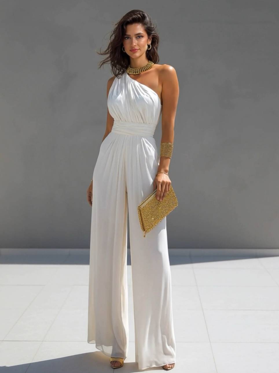 Minimalist Off-Shoulder Jumpsuit